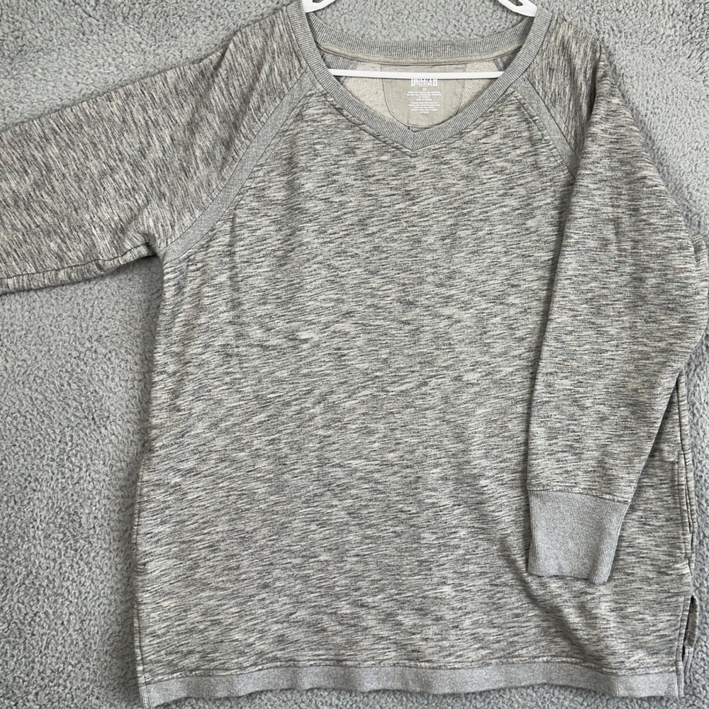 Duluth Trading Co. Sweatshirt Crew Neck Womens 1X Plus Heather Gray Authentic